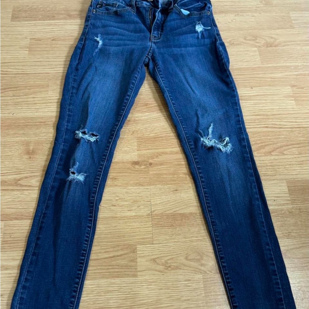 KanCan Blue Skinny Jeans Distressed Style